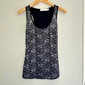 Costa Blanca Size Small Tank Razorback Lace Dark‎ Romantic Feminine Soft Gothic